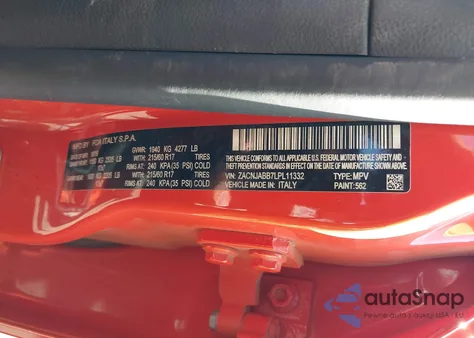 2020 Jeep Renegade Altitude Fwd from USA, damaged, VIN ZACNJABB7LPL11332